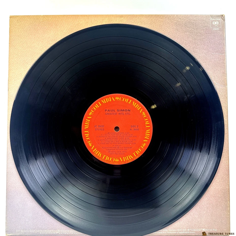 Paul Simon – Greatest Hits, Etc. Vinyl (LP, Compilation, Stereo) - Image 4 of 4