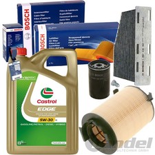 BOSCH FILTERSET+CASTROL 5W30 passend für AUDI A3 8P VW GOLF 5 6 PASSAT B6 TOURAN