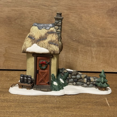 #ad #ad Christmas Milk House Stone Wall And Pine Tree $10.00
