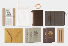 TRAVELERS Notebook Limited Card Size 20th Anniversary Set Brown New Japan