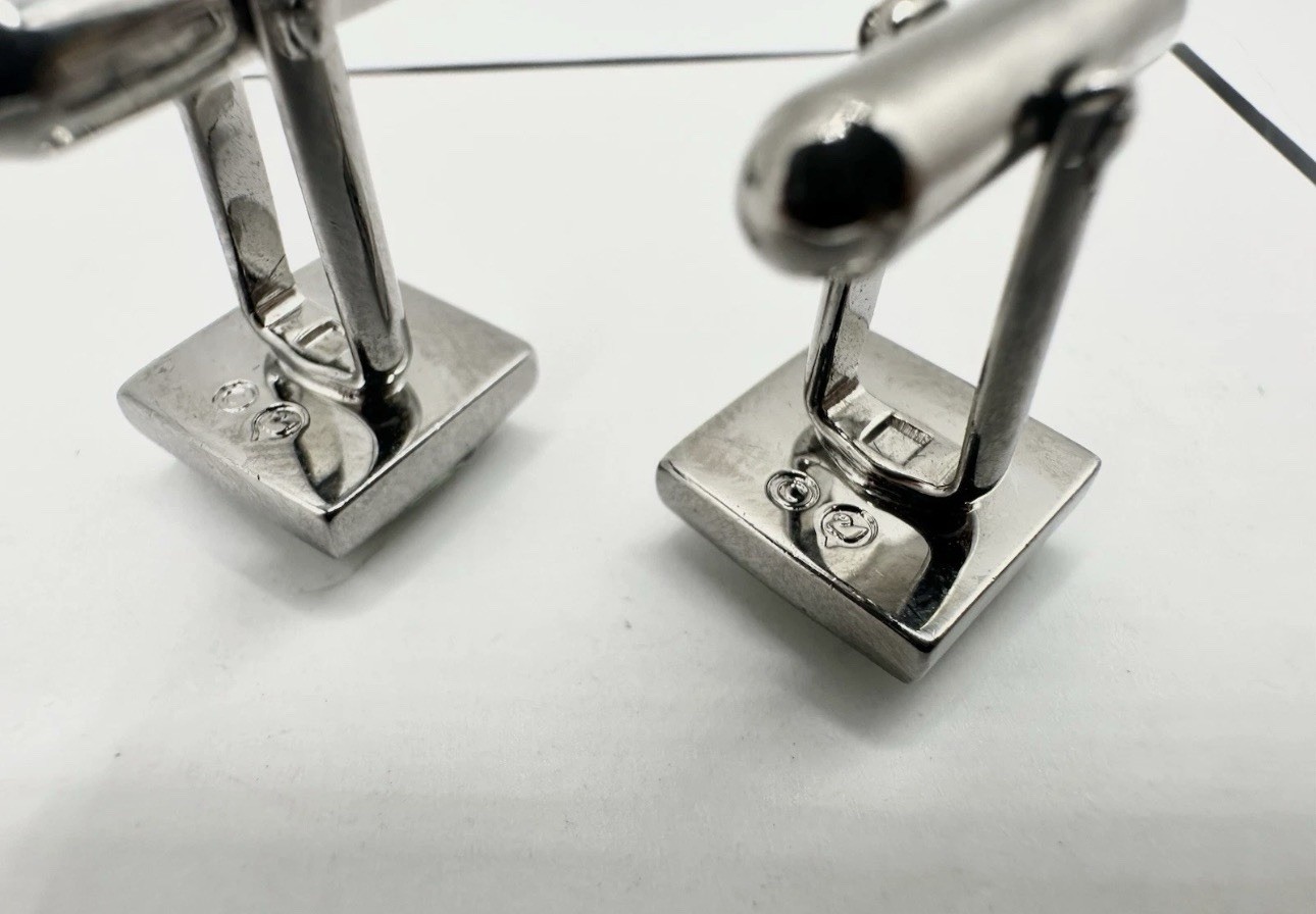 Swarovski Men’s Cufflinks – Rectangular Faceted C… - image 5