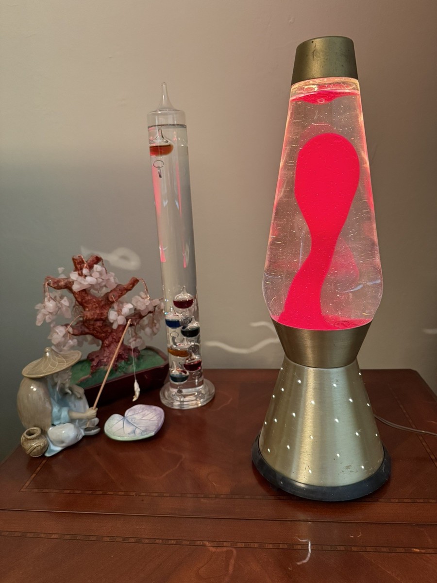 ラバランプ(スターシップ)　イエローリキッド×レッドラバ Lava Lite Lamp Vintage RARE Red & Gold Starlite Century 1972