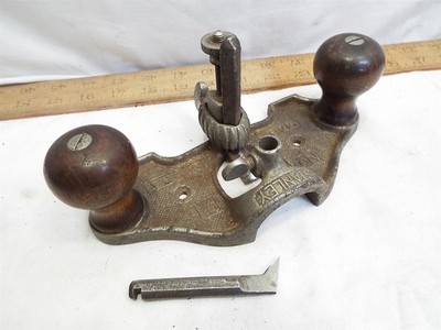 Clean Antique Stanley #71 Open Throat Router Plane Depth Stop Wood