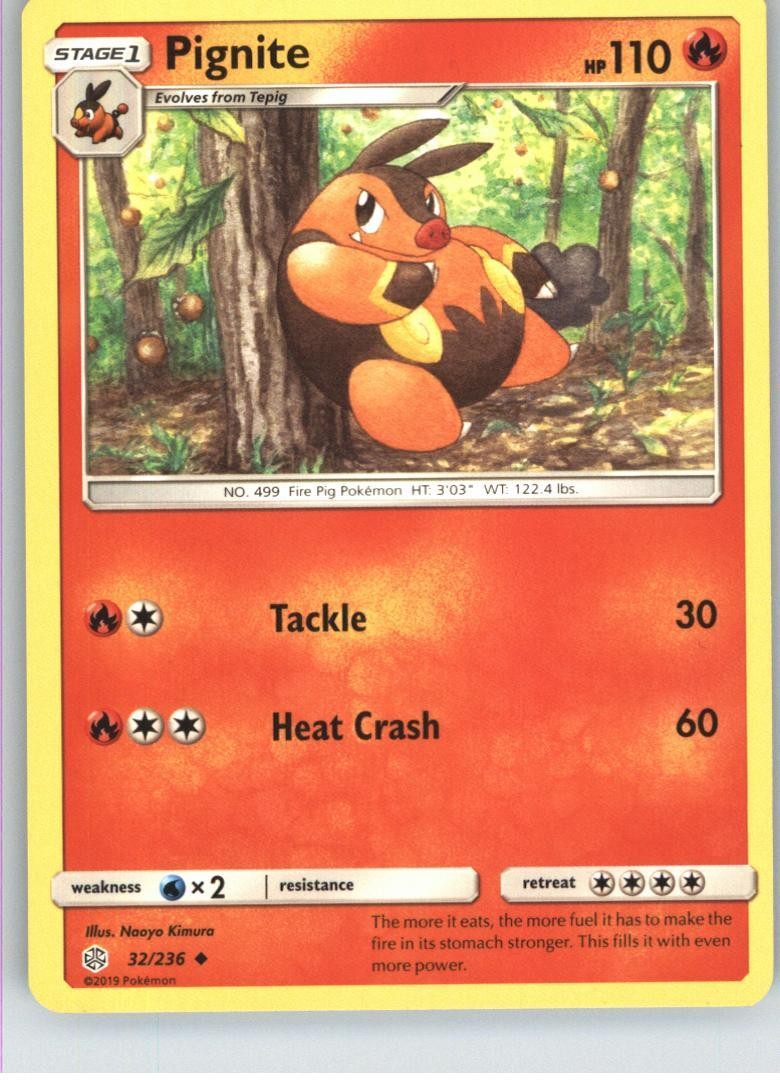 Pignite SM - Cosmic Eclipse [32/236] Uncommon NM Pokemon