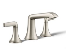 Kohler K-22020-4-BN Tempered 1.2 GPM Widespread Bathroom Faucet - Silver