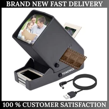 35Mm Slide and Film Viewer, Negative Scanner, Desk Top LED Lighted Illuminated