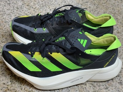 Adidas Adizero Adios Pro 3 - Core Black/ Solar Green GX6251 - 8.5 Men/ 9.5 Women