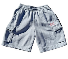 Nike Sportswear Club Fleece Big Kids L Gray Shorts Athletic Dept Logo Drawstring