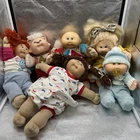 Lot of Six Cabbage Patch Kids Dolls 1982-1985 With Clothing