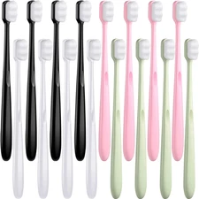 Patelai 16-Piece Ultra Soft Toothbrush Set for Sensitive Gums, Adults & Kids