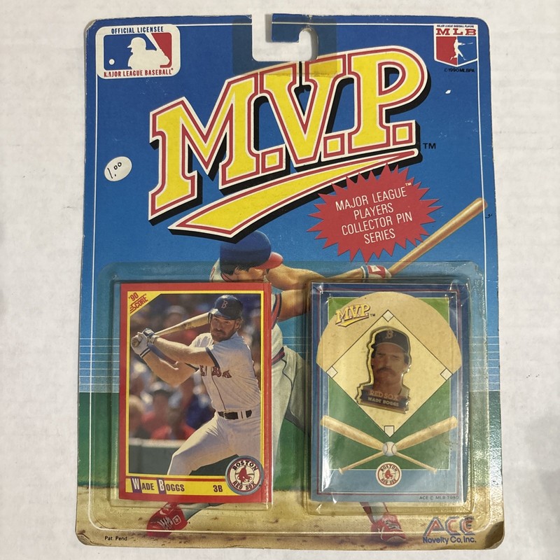 NEW MLB, MVP COLLECTOR PIN SERIES: WADE BOGGS PIN Boston Red Sox 1990
