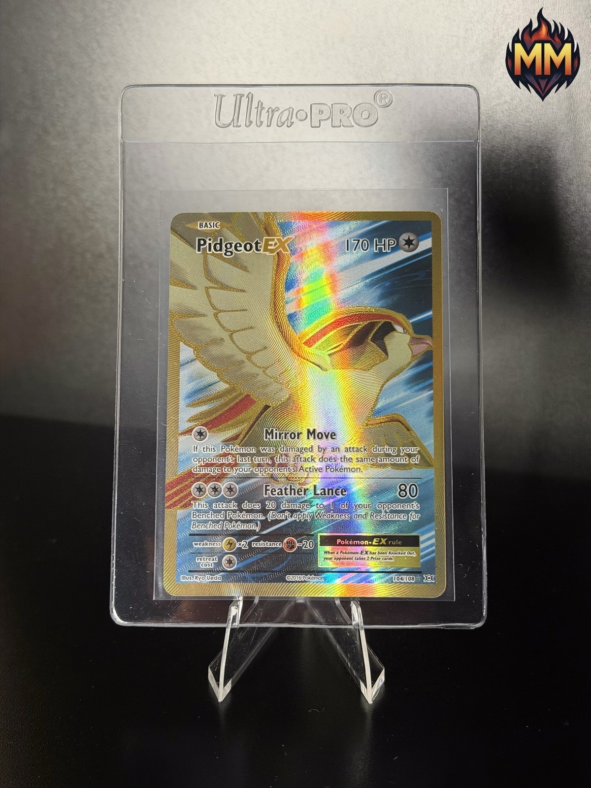 Pidgeot EX (Full Art) 104/108 Ultra Rare Holo NM Pokemon XY Evolutions