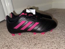Kids Size 10K Black Pink Adidas Goletto VIII FG J Soccer Cleats GX6907
