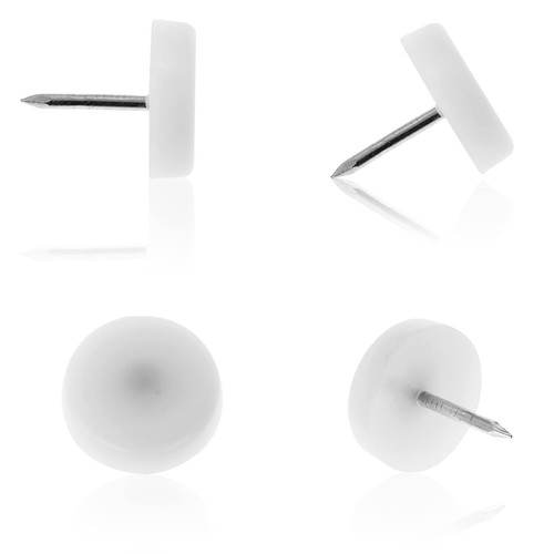 40 Stück Nagel Möbelgleiter 18 mm Nylon Stuhlgleiter für Holzböden, weiß... - Bild 2 von 7