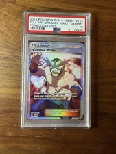 2018 Pokemon Sun And Moon Crasher Wake Full Art Forbidden Light PSA 10 129/131 on eBay