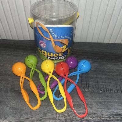 Learning Resources Squeezy Tweezers Tongs Set of 6 Toys Fine Motor Skills play