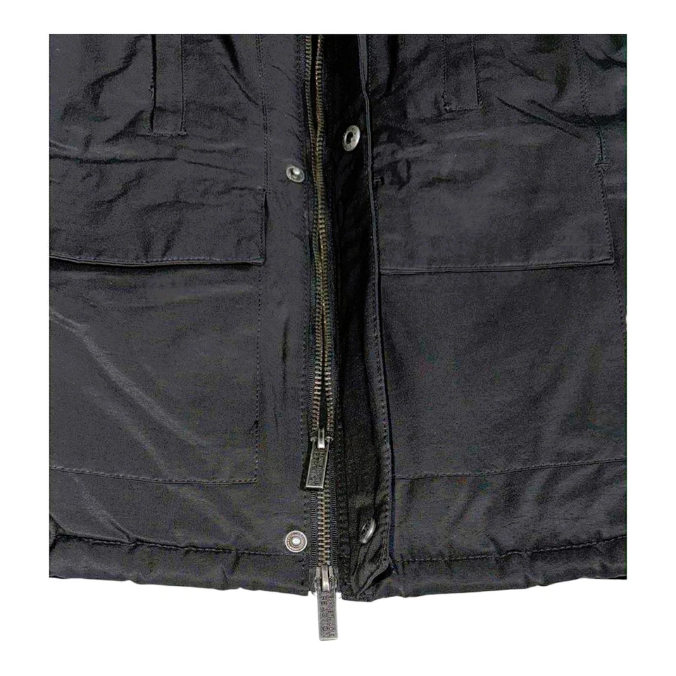 Abrigo de invierno Kenneth Cole Reaction Girls 4 forrado de piel sintética con capucha negro con cremallera nuevo sin etiquetas Foto 3 de 4