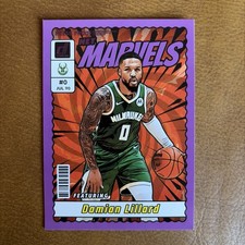 2023-24 Panini Donruss - Net Marvels Damian Lillard #3 Press Proof Purple