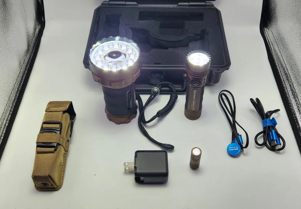Linterna Olight Marauder 2 14000 lúmenes & Seeker 3 Pro 4200 lúmenes (tostado del desierto) - Imagen 4 de 4
