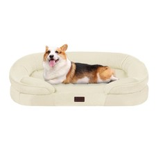Dwanton Orthopedic Gel Memory Foam Dog Bed 35" Medium Waterproof Washable