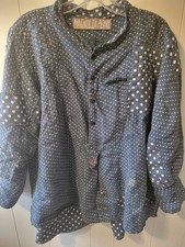 Magnolia Pearl Cotton Patchwork Blue Plaid Shirt OS