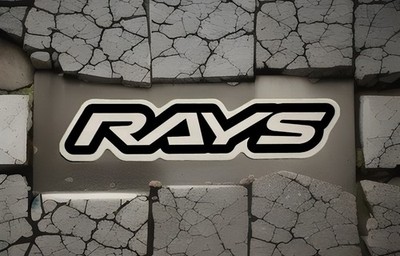 Rays Racing Wheels Sticker. Approx Size. 3.75X 1 . Glossy.  Free Ship W/Trackin.