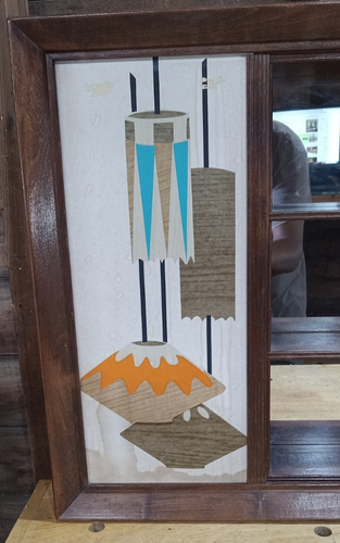 Vtg Illinois Moulding Co. Shadow Box Wall Mirror Mid Century Modern 45" x 21" - Bild 4 von 20
