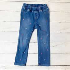 Gap Kids denim jeggings with glitter dots Size 3Y