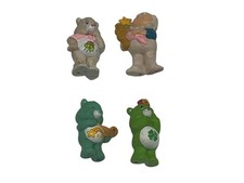 Vintage AGC 2.5" Care Bears Miniature Figures Set of 4 Collectible Toys 1980's
