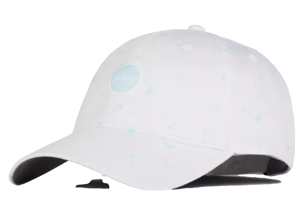 Women's Montauk Prints Golf Hat Color: White/sky Size: Adj