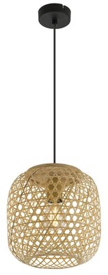 GLOBO H MIRENA Hängeleuchte Bambus naturfarben, 1x E27, 135 cm, IP20, Pendelleuc