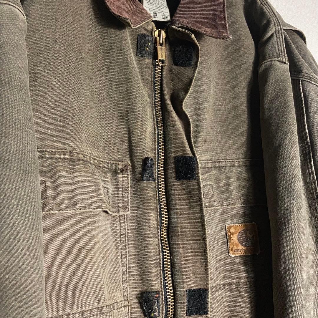 Carhartt Chore Coat 2 Brown Work Jacket Made in USA Used thumbnail 7