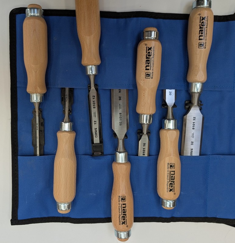 Narex 8101 Bevel Edge Chisel Set of 7 --- unused