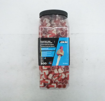 500 Pack Ideal Twister Pro SureGrip Comfort Wire Connectors 22-8 AWG 30-644J
