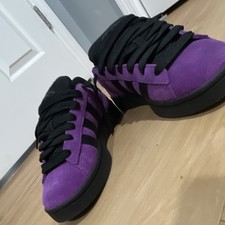 adidas Campus Unisex Kids Purple/Black Suede Low Top Lace-Up Sneakers