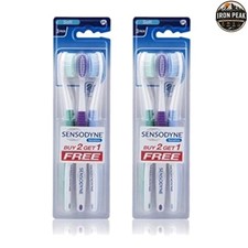 Sensitive Teeth Toothbrush Soft 3 Count Pack of 2 Smooth Bristles