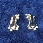 Lot Of 4 Pairs Of Vintage/Antique Silver And Rhinestone Earrings  — photo 8