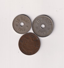 Romania 5 10 20 bani 1884 1905 1906 VERY NICE GRADE COINS.KK173