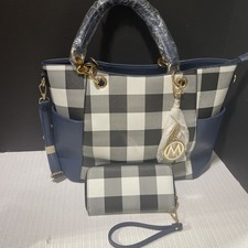 MKF Collection Bonita Checker Tote Handbag & ...