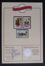 Liberia Nr. 1068-1070 ** ungezähnt mit Garantieerklärung