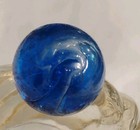 Vintage Vitro Peltier Translucent Windex Blue Swirl Marble ? — photo 1