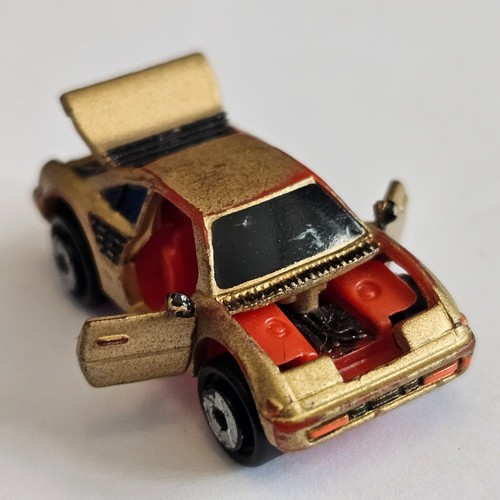 Micro Machines Ferrari Mondial Deluxe Series Gold Opening Doors Missing Bonnet