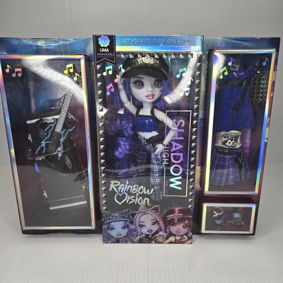 Rainbow High Vision Guitar Rock Star Uma Vanhoose Fashion Doll Neon Music Shadow