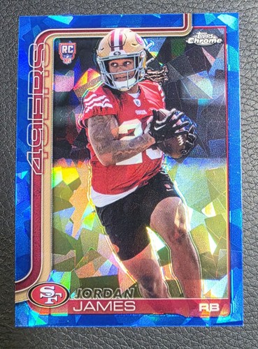 Jordan James 2025 Topps Chrome Sapphire Edition #329 RC San Francisco 49ers