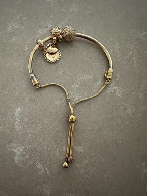 PANDORA Gold Armband Größe 2 17,5 cm [verschiedene Ananas und Schwein Charms]