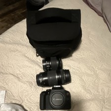 Canon EOS Rebel T7 Camera Bundle with 18-55mm 75-300mm Lenses, Bag, Charger,cs