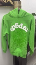 Sp5der Men  s Green Spider Web Hoodie Size S 