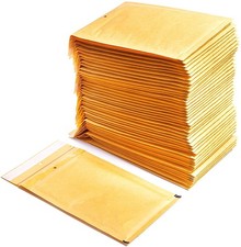 Versandtaschen 5er Set, Polyethylen, 100x165 mm, braun, gepolstert, Dokumente