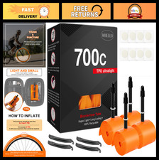 4-Pack Lightweight 700x18-32C TPU Inner Tubes with Presta Valve for Road Bikes