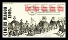 DR JIM STAMPS US COVER CIRCUS WAGON TRANSPORTATION SERIES FDC GARIK HAND MADE